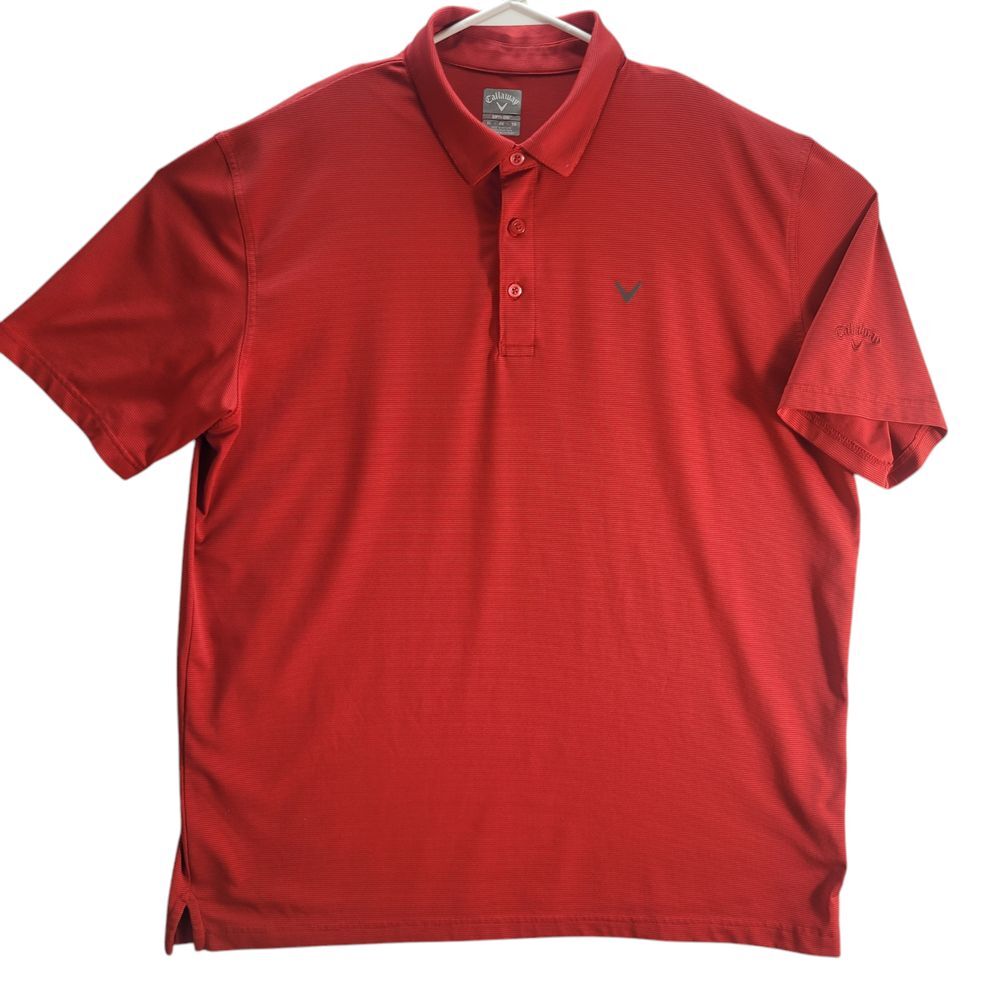 Callaway Shirt Mens XL‎ Short Sleeve Red Golf Lightweight Outdoors Opti-Dry